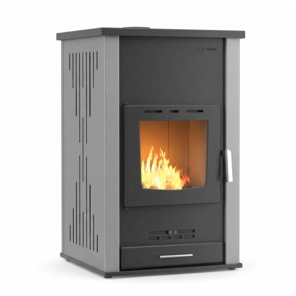 Kaminofen, Holzofen Wasserführend Velmora Fire ATS HYDRO Grau, 33kW | Holzofen | Kaminofen |