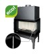 Kamin UNIFLAM 760 EVO PBS mit Luftkanälen und Luftzufuhr, gebogenes Glas, rechte Seite, 10 kW | Kamineinsatz | Kamin |