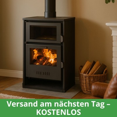 Kaminofen, Holzofen Wasserführend mit Backfach Balkan Energy, Modell Suzana, 11.6kW - 17.5kW - Produktvergleich