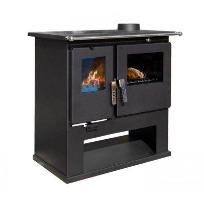 Küchenofen / Küchenhexe mit Backofen und Kochplatte Verso, Modell CS, Leistung 7.7kW - Kaminofen - Holzofen mit Backfach