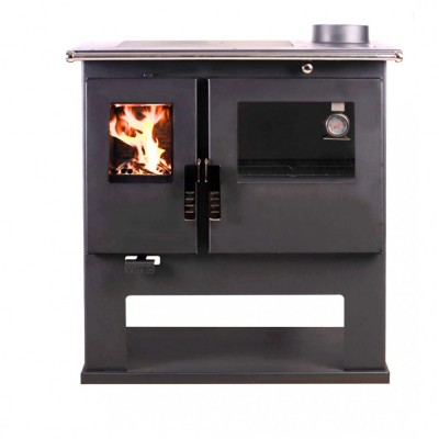 Küchenofen / Küchenhexe mit Backofen und Kochplatte Verso, Modell CS, Leistung 7.7kW - Kaminofen - Holzofen mit Backfach