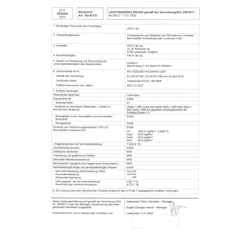 Kamineinsatz, Kamin Prity, Modell AC, Leistung 14kW, Eckplatzierung, Gusseisentür | Kamin | Kamineinsatz |