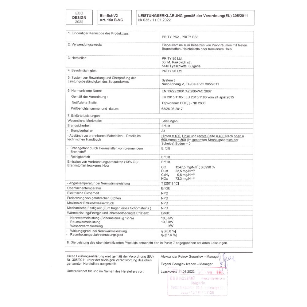 Kamineinsatz, Kamin Prity, Modell PS2, Links, Leistung 10.3kW, Eckplatzierung, Panoramablick | Kamin | Kamineinsatz |