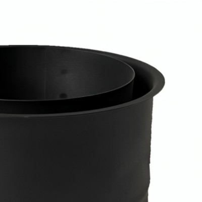 Rauchrohrrosette MK NERO doppelt, Stahl, Schwarz, 115 mm, Ø150, Dicke 2mm - Produktvergleich