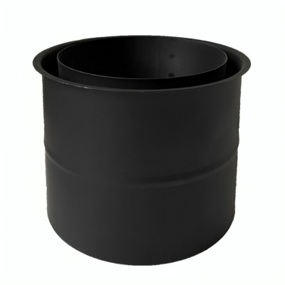 Rauchrohrrosette MK NERO doppelt, Stahl, Schwarz, 115 mm, Ø150, Dicke 2mm - Produktvergleich