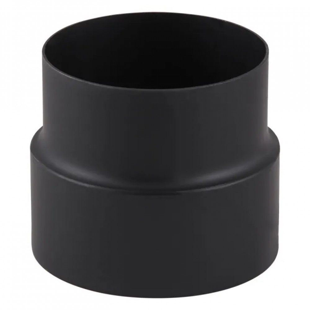 Rauchrohr / Ofenrohr Adapter PARKANEX, Stahl, Schwarz, Ø120-130, Dicke 2mm | Ofenrohre | Schornstein |