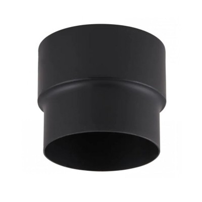 Rauchrohr / Ofenrohr Adapter PARKANEX, Stahl, Schwarz, Ø130-150, Dicke 2mm - Schornstein