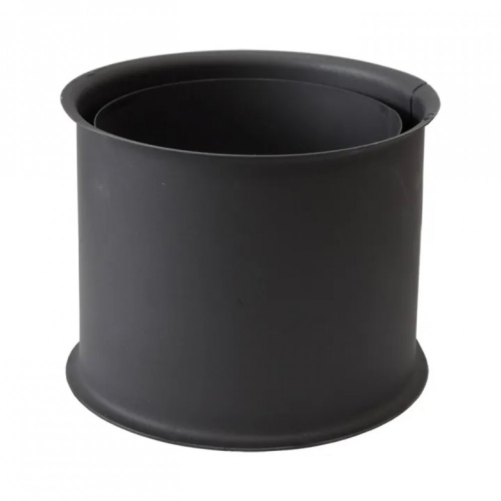 Rauchrohrrosette PARKANEX doppelt, Stahl, Schwarz, 115 mm, Ø150, Dicke 2mm | Ofenrohre | Schornstein |