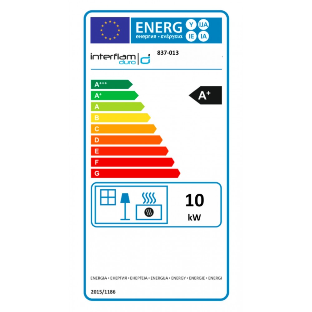 Kamin UNIFLAM 660 DURO mit Luftkanälen und Luftzufuhr, linke Seite, 10 kW | Kamineinsatz | Kamin |