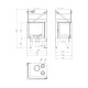 Kamin UNIFLAM 660 DURO mit Luftkanälen und Luftzufuhr, rechte Seite, 10 kW | Kamineinsatz | Kamin |