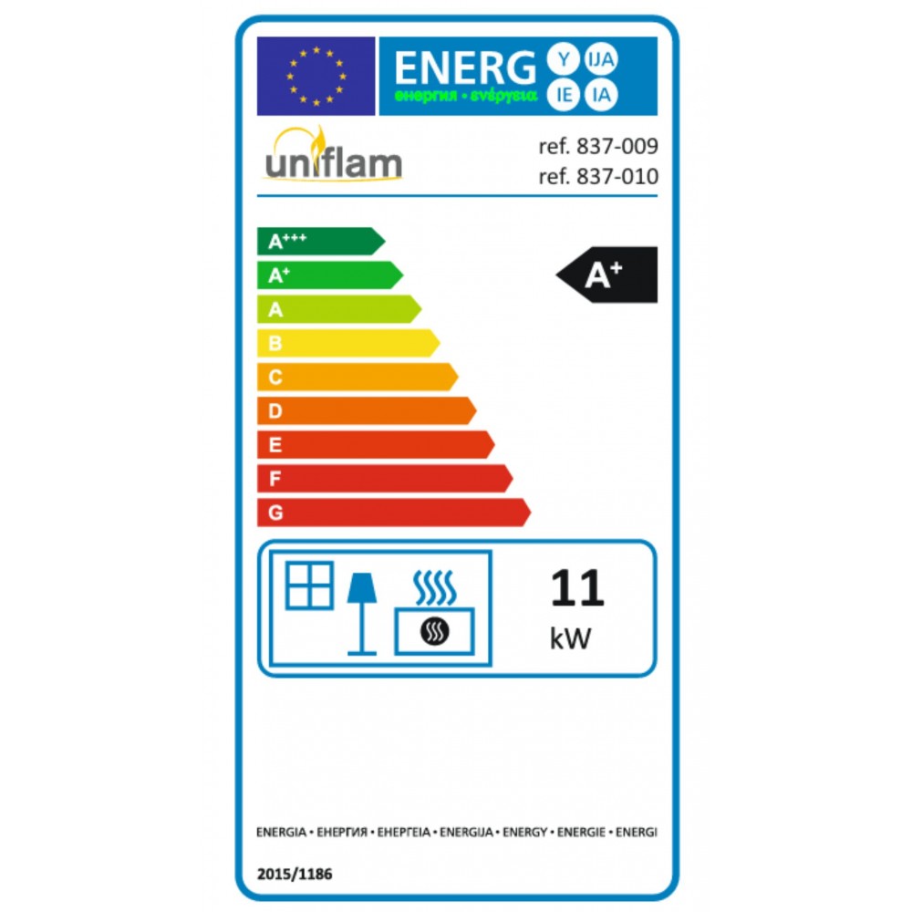 Kamin UNIFLAM 760 DURO mit Luftkanälen und Luftzufuhr, 11 kW | Kamineinsatz | Kamin |