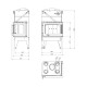 Kamin UNIFLAM 760 DURO mit Luftkanälen und Luftzufuhr, linke Seite, 10,8 kW | Kamineinsatz | Kamin |
