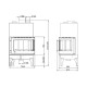 Kamin UNIFLAM 760 EVO PBS mit Luftkanälen und Luftzufuhr, gebogenes Glas, linke Seite, 10 kW | Kamineinsatz Modern | Kamin |
