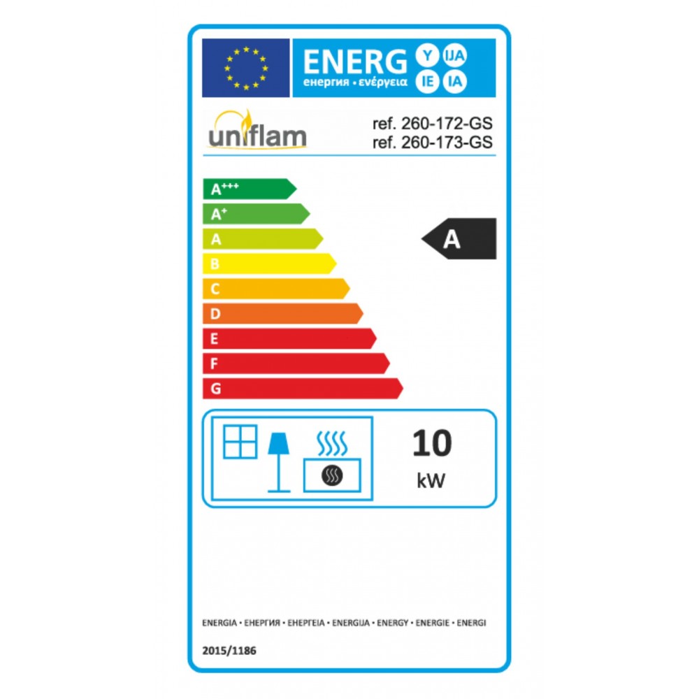 Kamin UNIFLAM 760 EVO PBS mit Luftkanälen und Luftzufuhr, gebogenes Glas, linke Seite, 10 kW | Kamineinsatz Modern | Kamin |