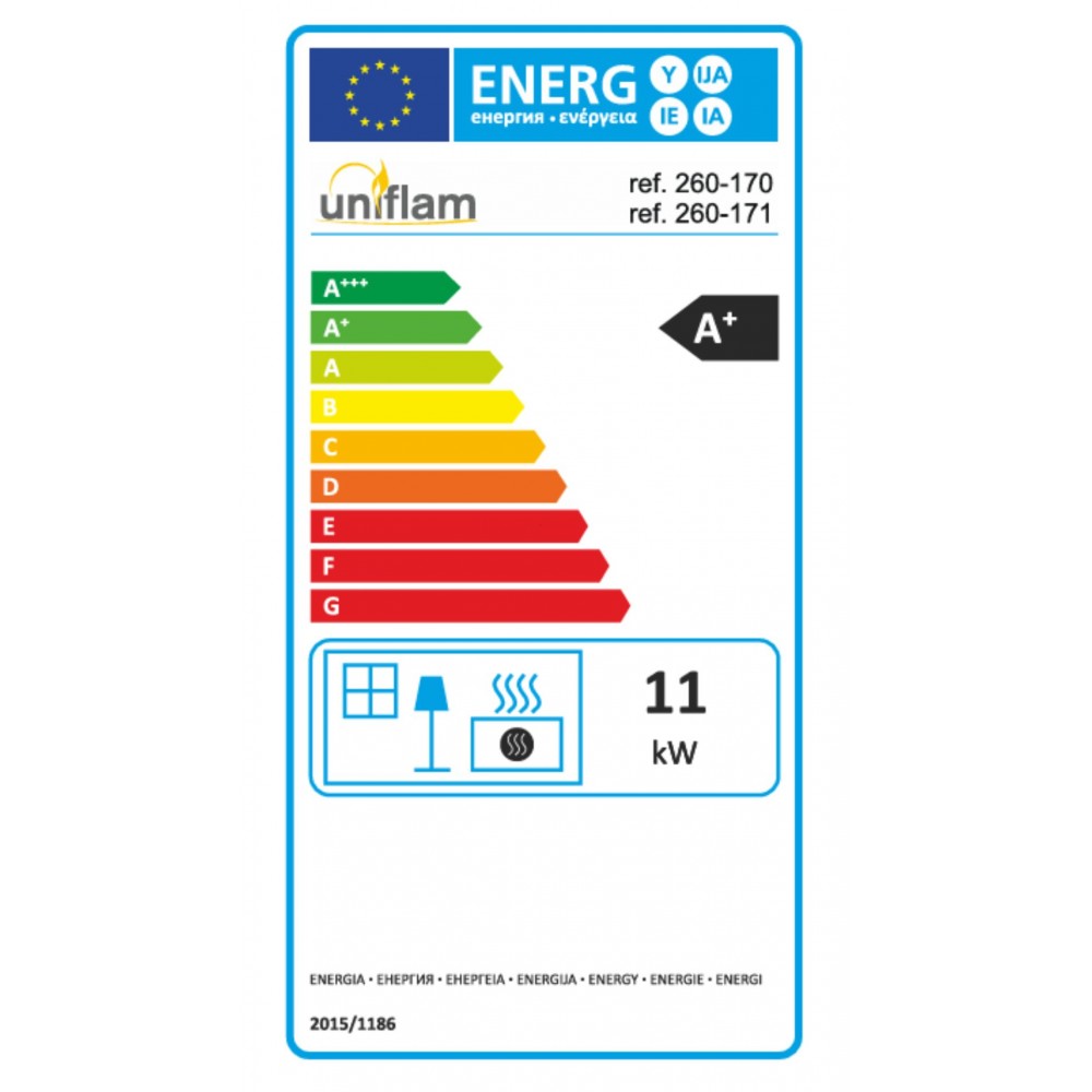Kamin UNIFLAM 760 EVO mit Hebetür und Luftzufuhr, 11 kW | Kamineinsatz | Kamin |