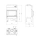 Kamin UNIFLAM 860 DURO mit Luftkanälen und Luftzufuhr, 13 kW | Kamineinsatz | Kamin |