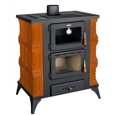 Kaminofen, Holzofen mit Backfach Prity, Modell FMS RK, Leistung 12kW, Keramikverkleidung, Füße - Produktvergleich