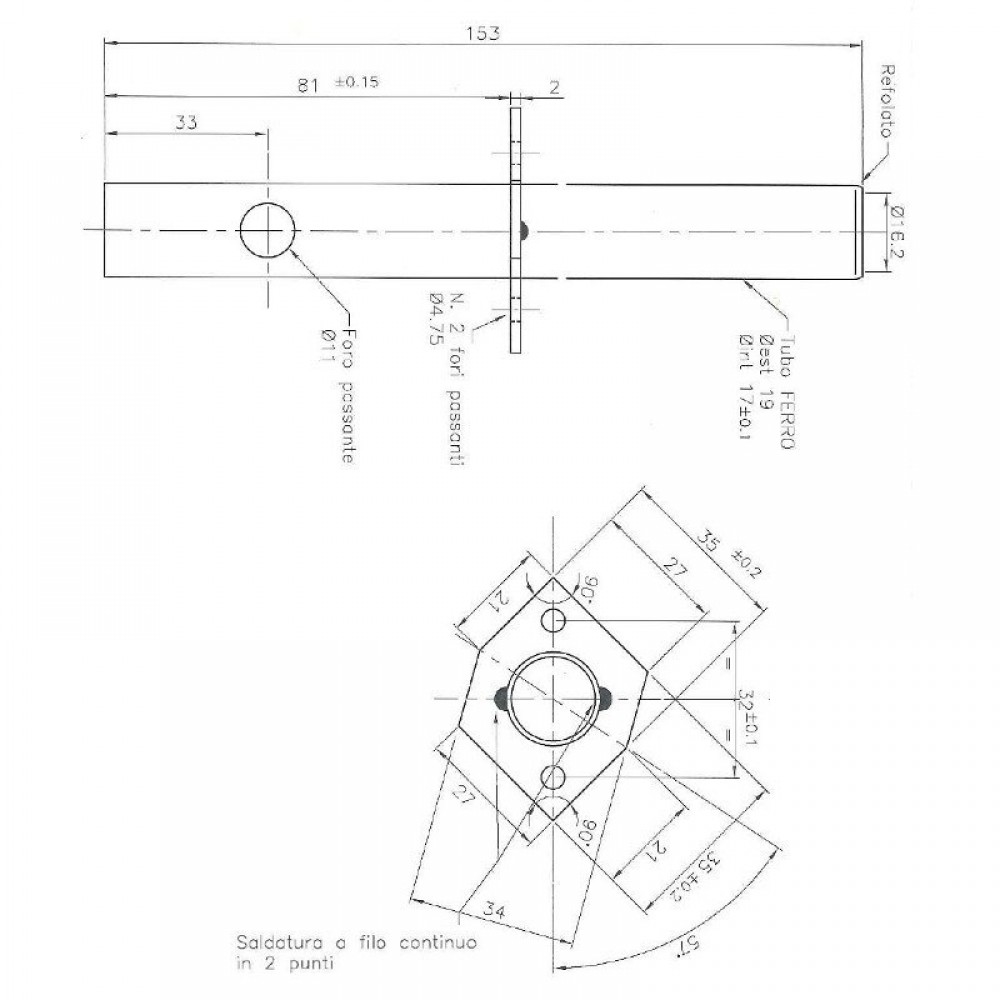 Glühzünder / Zünder für Pelletofen Enviro, Gesamtlänge 153mm, 230W | Glühzünder Pelletofen | Pelletofen Ersatzteile |