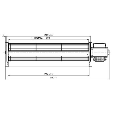 Tangentialventilator Fergas für Pelletofen Superior Ø60 mm, fließen 200 m³/h - Produktvergleich