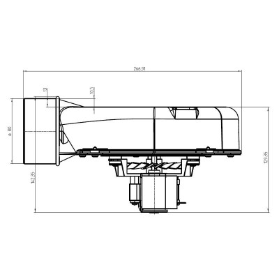 Rauchgasgebläse Fergas für Pelletofen Ecoteck, Ferroli, Edilkamin, MCZ, Palazzetti, Ravelli, Royal, Max fließen 132 m³/h - Gebläse und Ventilator Pelletofen