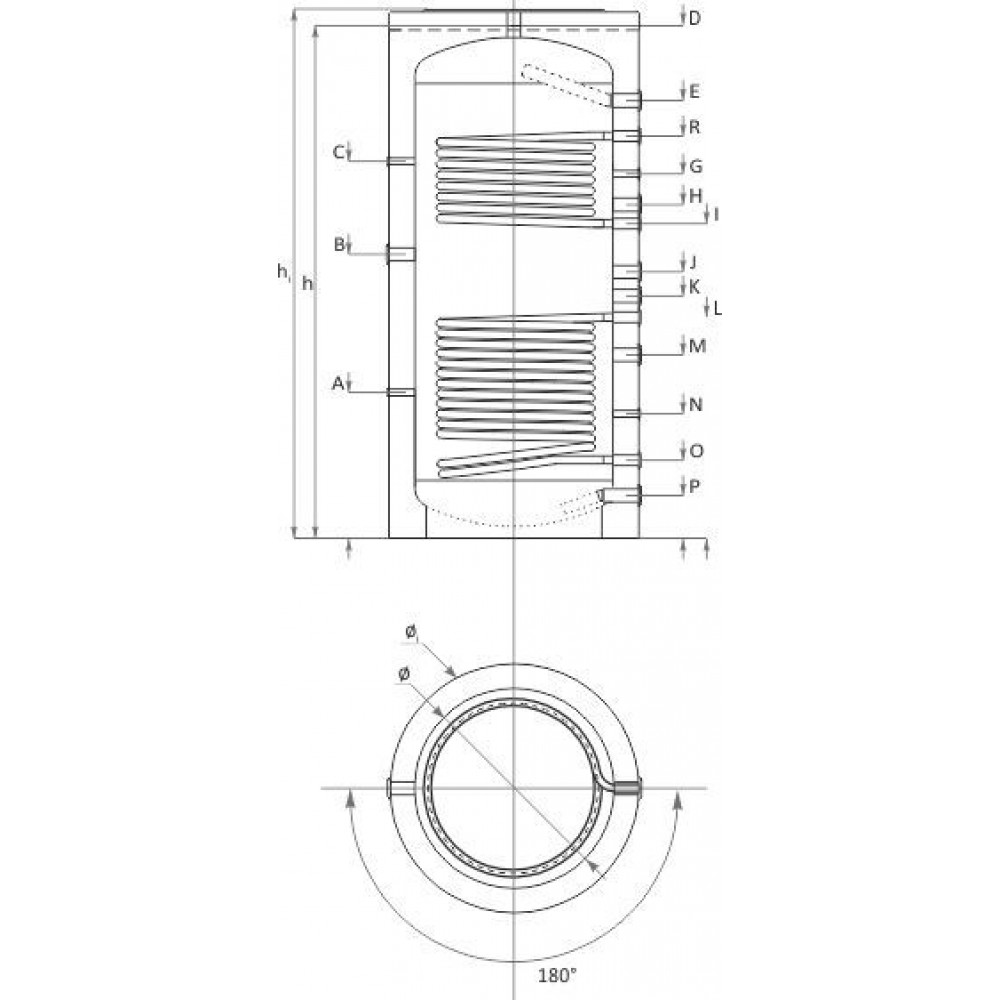 Pufferspeicher Sunsystem, Solarspeicher Modell PR2 1500, Kapazität 1500L, Zwei Wärmetauscher | Pufferspeicher Pufferspeicher Sunsystem, Solarspeicher Modell PR2 1500, Kapazität 1500L, Zwei Wärmetauscher | Pufferspeicher | Warmwasserspeicher |