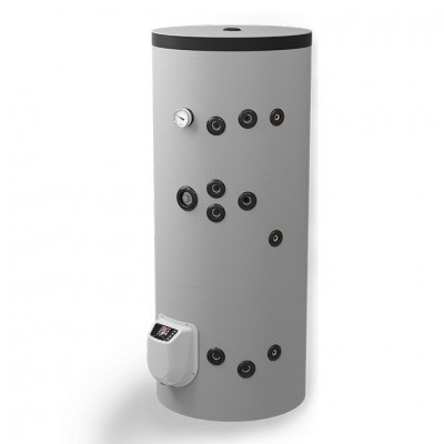 Warmwasserspeicher Eldom Stainless Free standing 200L, Two heat exchangers, Electronic control - Eldom Vertical 150L, One heat exchanger