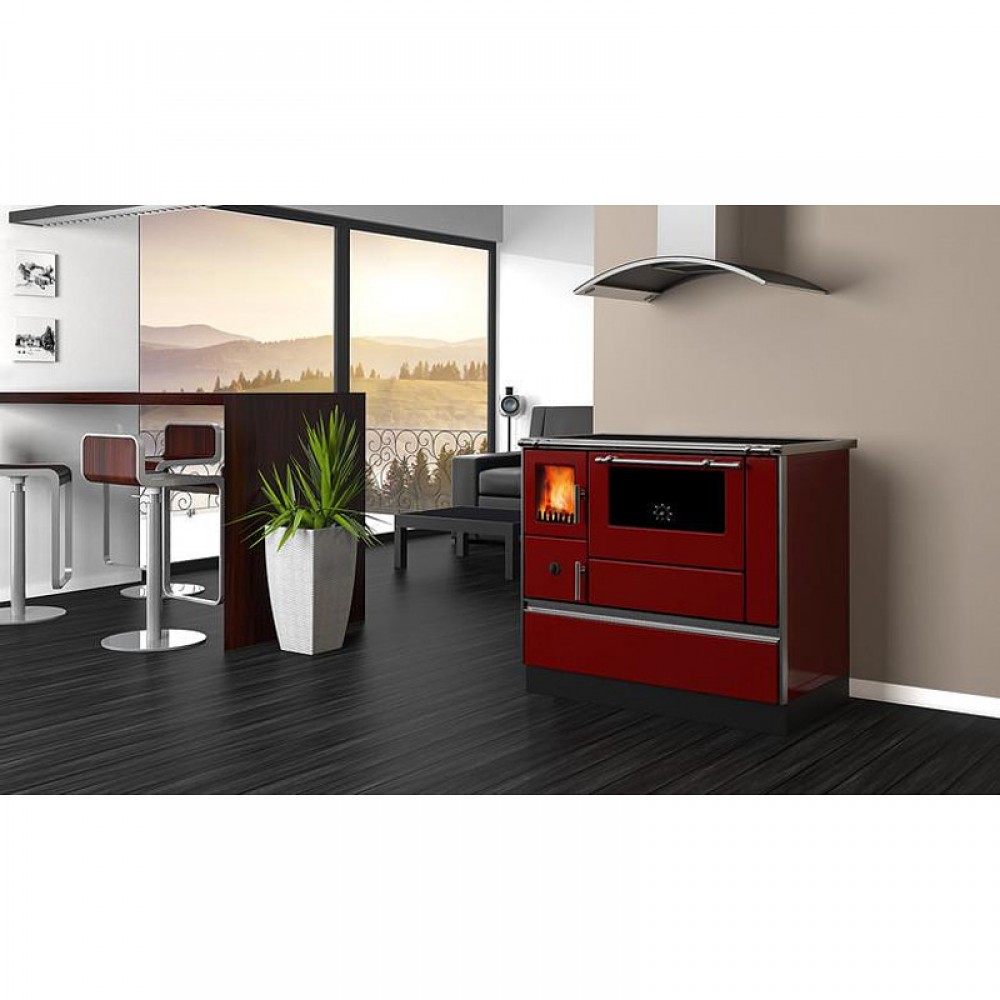 Küchenofen mit Backofen und Kochplatte Alfa Plam, Modell Dominant 90H Red, Leistung 6.5kW | Holz |  |