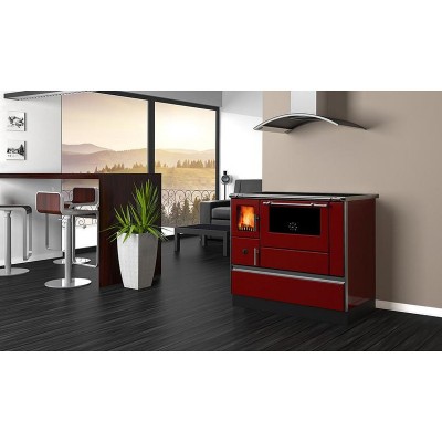Küchenofen Alfa Plam Dominant 90H Red, 6.5kW - Küchenofen - Holzofen zum Kochen