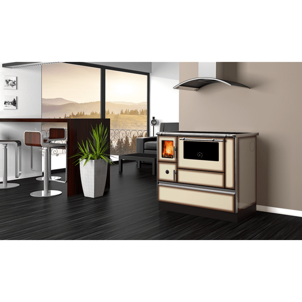 Küchenofen Alfa Plam Dominant 90H Light Mocha, 6.5kW | Küchenofen | Holz |