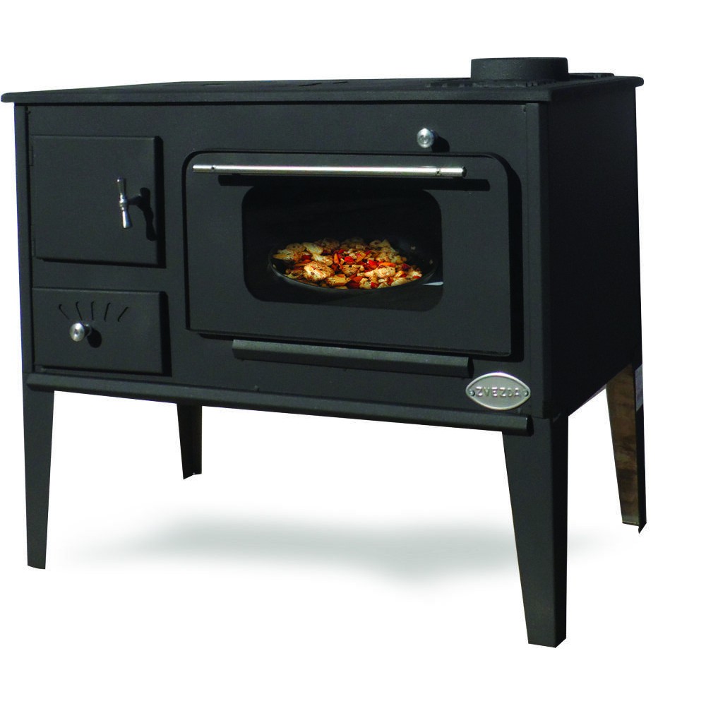 Küchenofen mit Kochplatte und Backofen Zvezda, Modell Narodna, Leistung 6kW, Füße | Küchenofen | Holz |