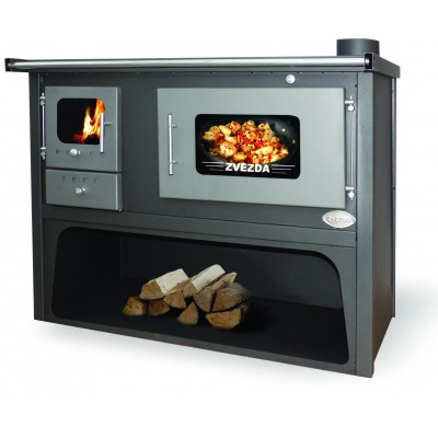 Küchenofen Zvezda, Modell Classic Maxi, Leistung 10 kW, Backofen, Kochplatten - Kaminofen