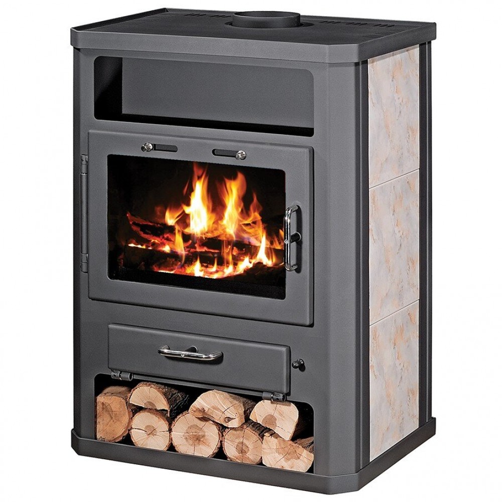 Wasserführender Kaminofen Victoria 05, Modell Grande B, Leistung 14.1 kW, Nische, Keramikverkleidung | Wasserführender kaminofen | Kaminofen |