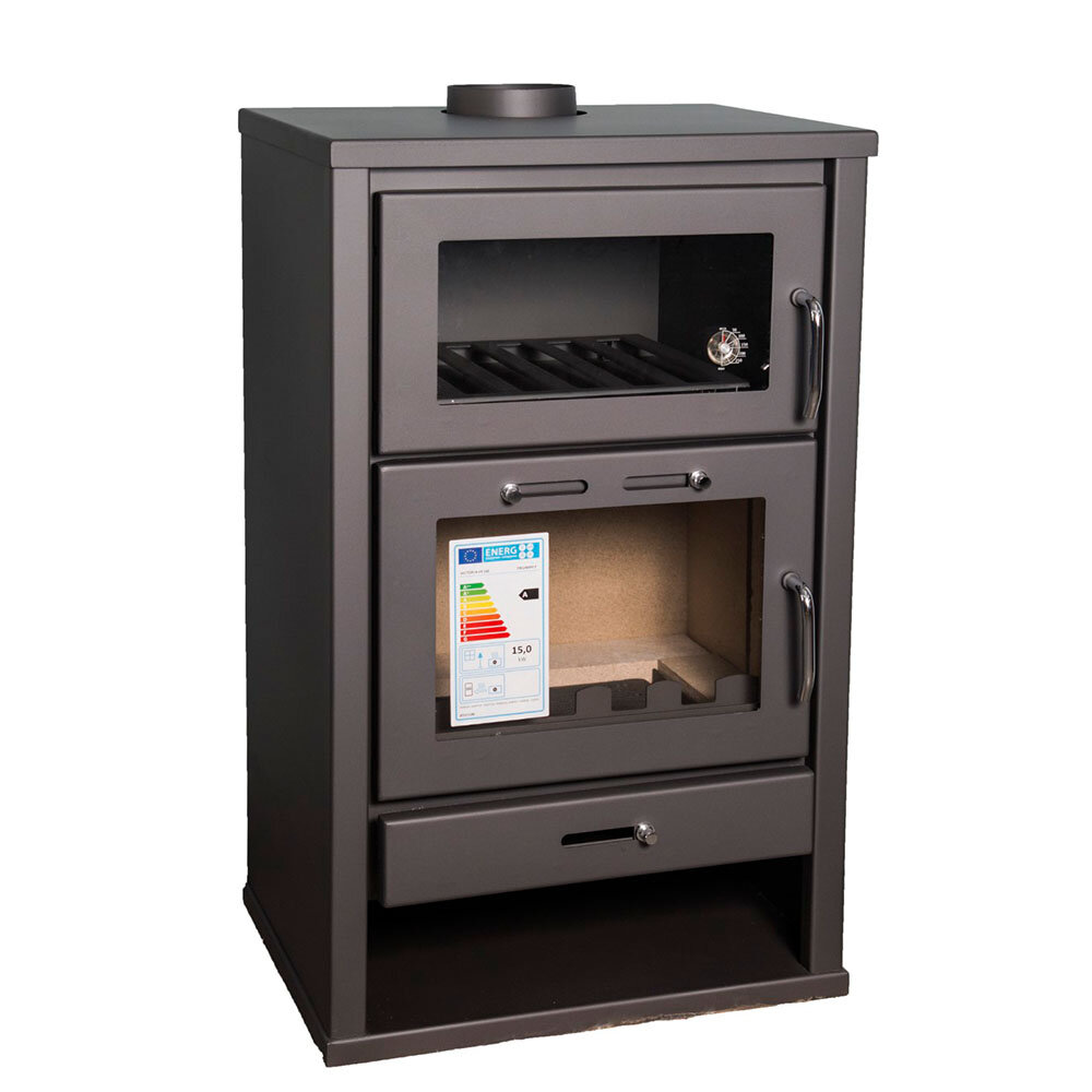 Kaminofen mit Backfach Victoria, Modell Triumph F, Leistung 15kW | Holzofen | Kaminofen |