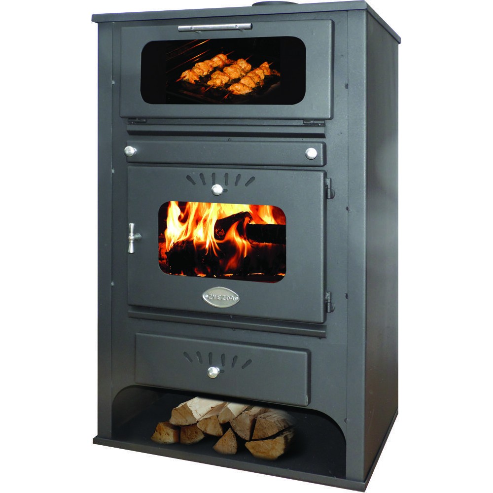 Kaminofen, Holzofen Wasserführend mit Backfach Zvezda, Model GF VR 16, Leistung 15.4kW | Wasserführender Kaminofen | Kaminofen |
