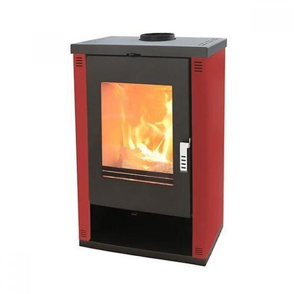 Kaminofen, Holzofen Verso Theia Rot, Leistung 9 kW | Holzofen | Kaminofen |