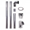 Schornstein bausatz für Pelletofen, Edelstahl AISI 304, 100-130mm