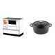 Set Küchenofen mit Backofen und Kochplatte Alfa Plam, Modell Dominant 90H Weiß, Leistung 6.5kW + Gusseisen Topf Tiefer Solagio, Black Onyx, Ф24 | Kaminofen - Holzofen mit Backfach | Kaminofen |
