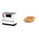 Set Küchenofen mit Backofen und Kochplatte Alfa Plam, Modell Dominant 90H Weiß, Leistung 6.5kW + Holz untersetzer für gusseisenplatte Solagio HSYSAK20 | Kaminofen - Holzofen mit Backfach | Kaminofen |