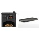 Set Küchenofen / Küchenhexe mit Backofen und Kochplatte Zvezda, Modell Classic GF, Leistung 5.9kW + Große Grillplatte aus Gusseisen Solagio, 25x44cm | Kaminofen - Holzofen mit Backfach | Kaminofen |