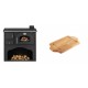 Set Küchenofen / Küchenhexe mit Backofen und Kochplatte Zvezda, Modell Classic GF, Leistung 5.9kW + Holz untersetzer für mini-gusseisenplatte Solagio HSDDHP1522 | Kaminofen - Holzofen mit Backfach | Kaminofen |