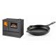 Set Küchenofen mit Backofen und Kochplatte Balkan Energy, Modell 4020, Obere Platte aus Gusseisen, Leistung 7.9kW + Emaillierte Gusseisenpfanne Solagio, Black Onyx, Ф28cm | Kaminofen - Holzofen mit Backfach | Kaminofen |