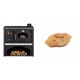 Set Küchenofen / Küchenhexe mit Backofen und Kochplatte Zvezda, Modell Classic GFS Keramik, Leistung 5.9 kW + Holz untersetzer für gusseisenplatte Solagio HSYSAK20 | Kaminofen - Holzofen mit Backfach | Kaminofen |