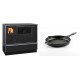 Set Küchenofen / Küchenhexe mit Backofen und Kochplatte Alfa Plam, Modell Dominant 90H, Leistung 6.5kW + Emaillierte grillpfanne Gusseisen Solagio, Black Onyx, Ф24cm | Kaminofen - Holzofen mit Backfach | Kaminofen |