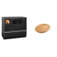 Set Küchenofen / Küchenhexe mit Backofen und Kochplatte Alfa Plam, Modell Dominant 90H, Leistung 6.5kW + Holz untersetzer für ovale gusseisenpfanne Solagio HSFT1825 | Kaminofen - Holzofen mit Backfach | Kaminofen |