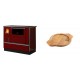 Set Küchenofen / Küchenhexe mit Backofen und Kochplatte Alfa Plam, Modell Dominant 90H Rot, Leistung 6.5kW + Holz untersetzer für gusseisenschüssel Solagio HSYKTV22 | Kaminofen - Holzofen mit Backfach | Kaminofen |
