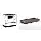 Set Küchenofen / Küchenhexe mit Backofen und Kochplatte Alfa Plam, Modell Alfa 90 H Favorit Weiß, Leistung 6.4kW + Große Grillplatte aus Gusseisen Solagio, 25x44cm | Kaminofen - Holzofen mit Backfach | Kaminofen |