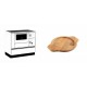 Set Küchenofen / Küchenhexe mit Backofen und Kochplatte Alfa Plam, Modell Alfa 90 H Favorit Weiß, Leistung 6.4kW + Holz untersetzer für gusseisenschüssel Solagio HSYKTV22 | Kaminofen - Holzofen mit Backfach | Kaminofen |