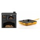 Set Küchenofen / Küchenhexe mit Backofen und Kochplatte Zvezda, Modell Classic GFS, Leistung 5.9kW + Emaillierte grillpfanne Gusseisen Solagio, Dijon, 28х28cm | Kaminofen - Holzofen mit Backfach | Kaminofen |