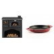 Set Küchenofen / Küchenhexe mit Backofen und Kochplatte Zvezda, Modell Classic GFS, Leistung 5.9kW + Emaillierte gusseisenpfanne mit zwei Griffen Solagio, Rubin, Ф22cm | Kaminofen - Holzofen mit Backfach | Kaminofen |