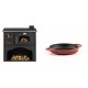 Set Küchenofen / Küchenhexe mit Backofen und Kochplatte Zvezda, Modell Classic GFS, Leistung 5.9kW + Emaillierte gusseisenpfanne mit zwei Griffen Solagio, Rubin, Ф16cm | Kaminofen - Holzofen mit Backfach | Kaminofen |